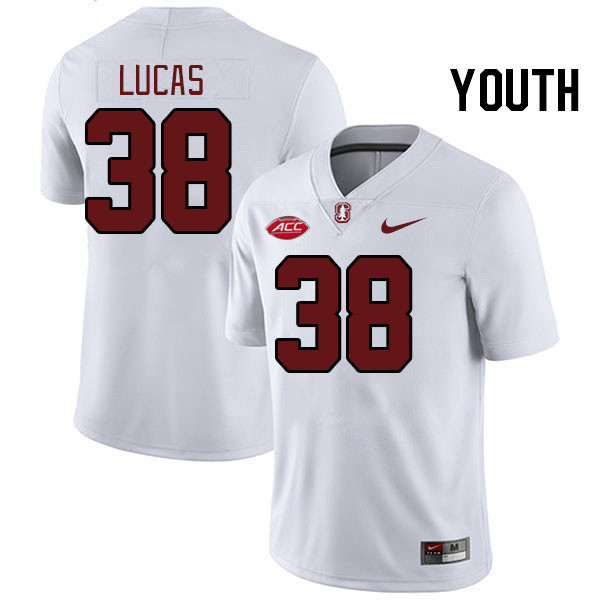 Youth #38 Kale Lucas Stanford Cardinal 2024 ACC Conference College Football Jerseys Stitched-White